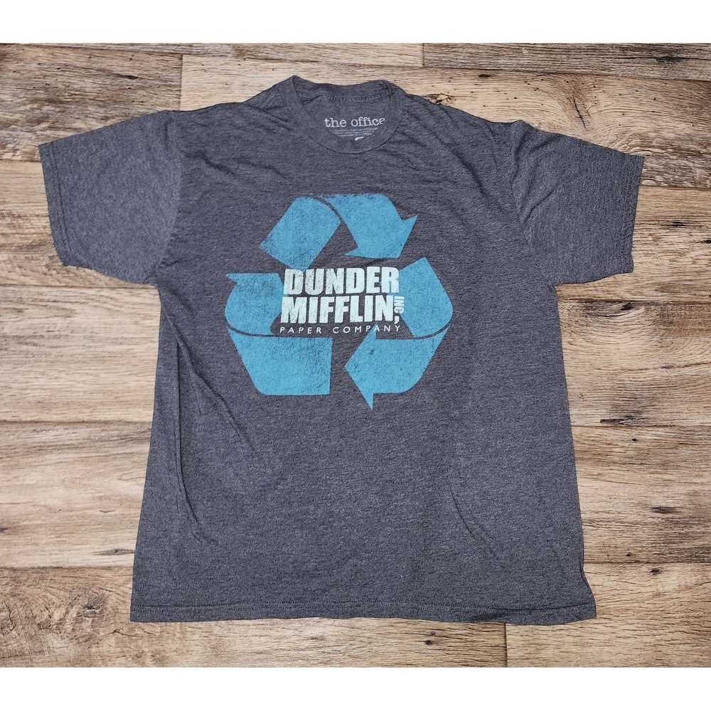 The Office Dunder Mifflin Paper Company T Shirt Mens Size XL Large Distressed